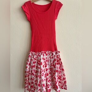 Lily Pink White Kids Girl Dress Size 10 European Brand Flowers